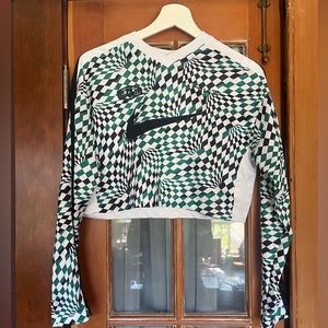 Nike Checkered Long Sleeve Sport Top